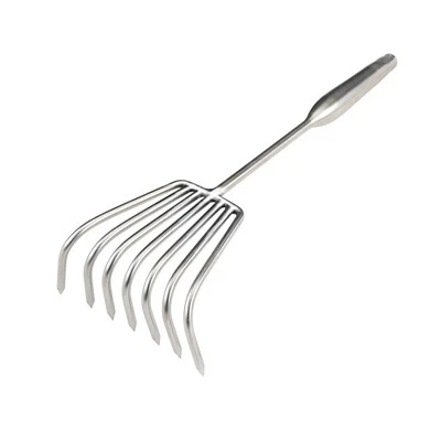 Râteau à 7 dents en acier inoxydable robuste-